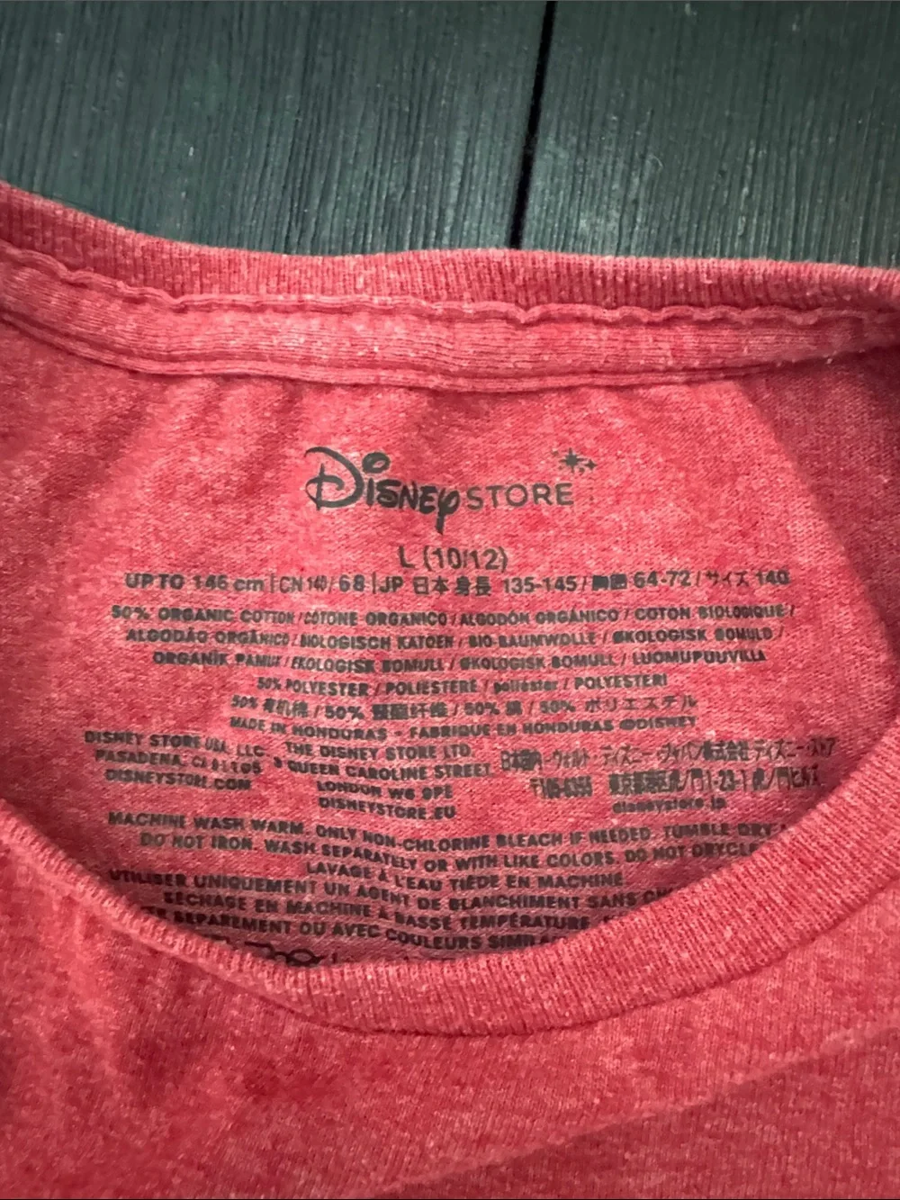 Disney Store Minnie Mouse Original Mouseketeer 1928 Red Graphic Tee L 10/12